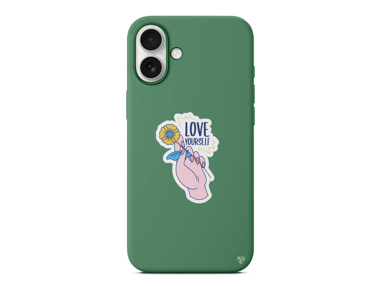 Love Yourself Lansman Model İçi Kadife Silikon Telefon Kılıfı