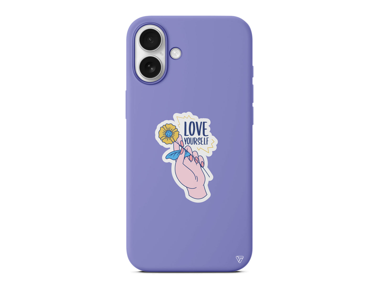 Love Yourself Lansman Model İçi Kadife Silikon Telefon Kılıfı