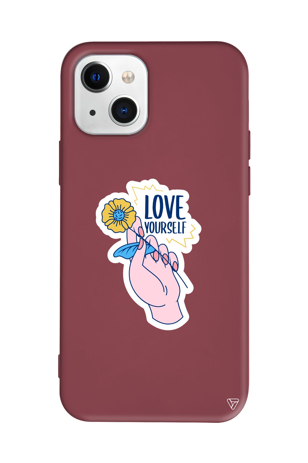 Love Yourself Lansman Model İçi Kadife Silikon Telefon Kılıfı – Plus Serisine Özel