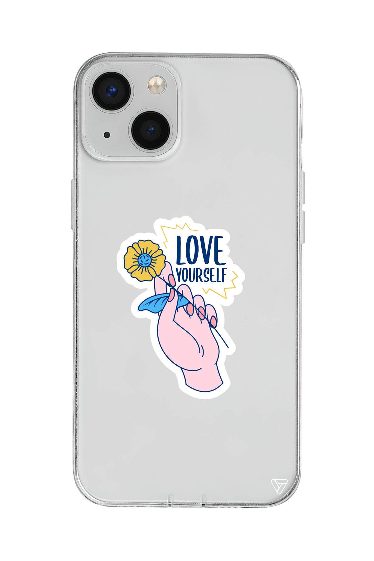 Love Yourself Lansman Model İçi Kadife Silikon Telefon Kılıfı – Plus Serisine Özel