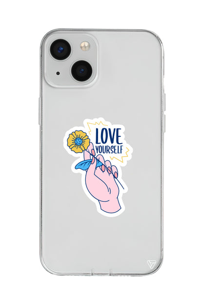 Love Yourself Lansman Model İçi Kadife Silikon Telefon Kılıfı