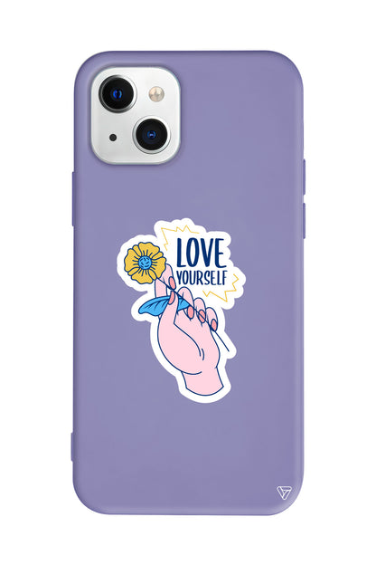 Love Yourself Lansman Model İçi Kadife Silikon Telefon Kılıfı – Plus Serisine Özel