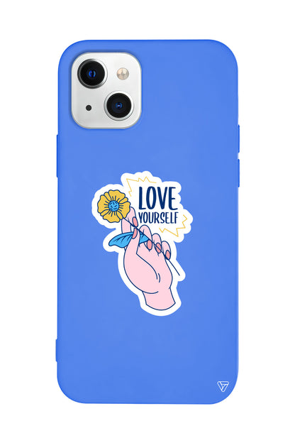 Love Yourself Lansman Model İçi Kadife Silikon Telefon Kılıfı – Plus Serisine Özel