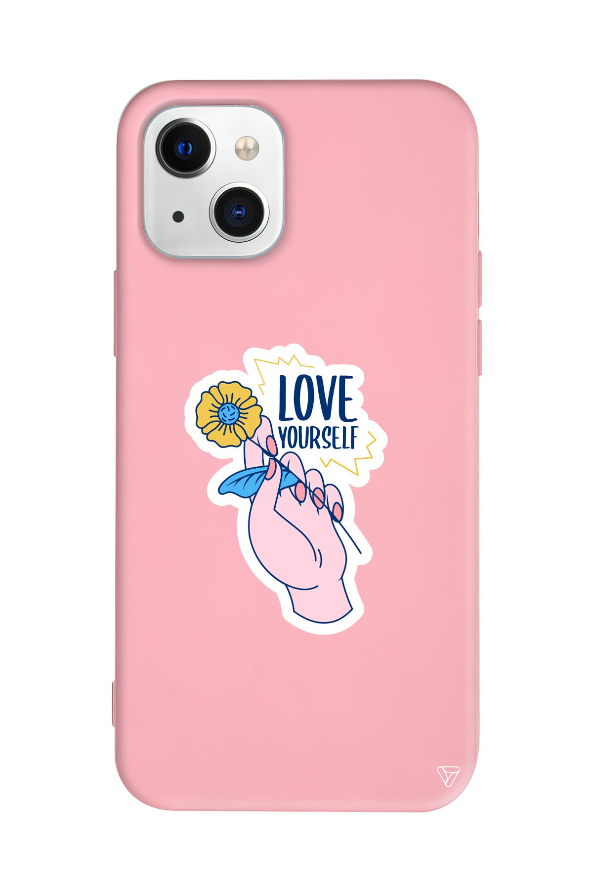 Love Yourself Lansman Model İçi Kadife Silikon Telefon Kılıfı – Plus Serisine Özel