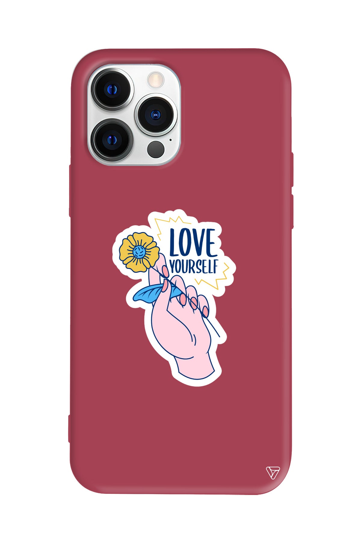 Love Yourself Lansman Model İçi Kadife Silikon Telefon Kılıfı