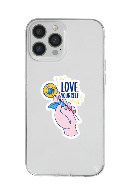 Love Yourself Lansman Model İçi Kadife Silikon Telefon Kılıfı