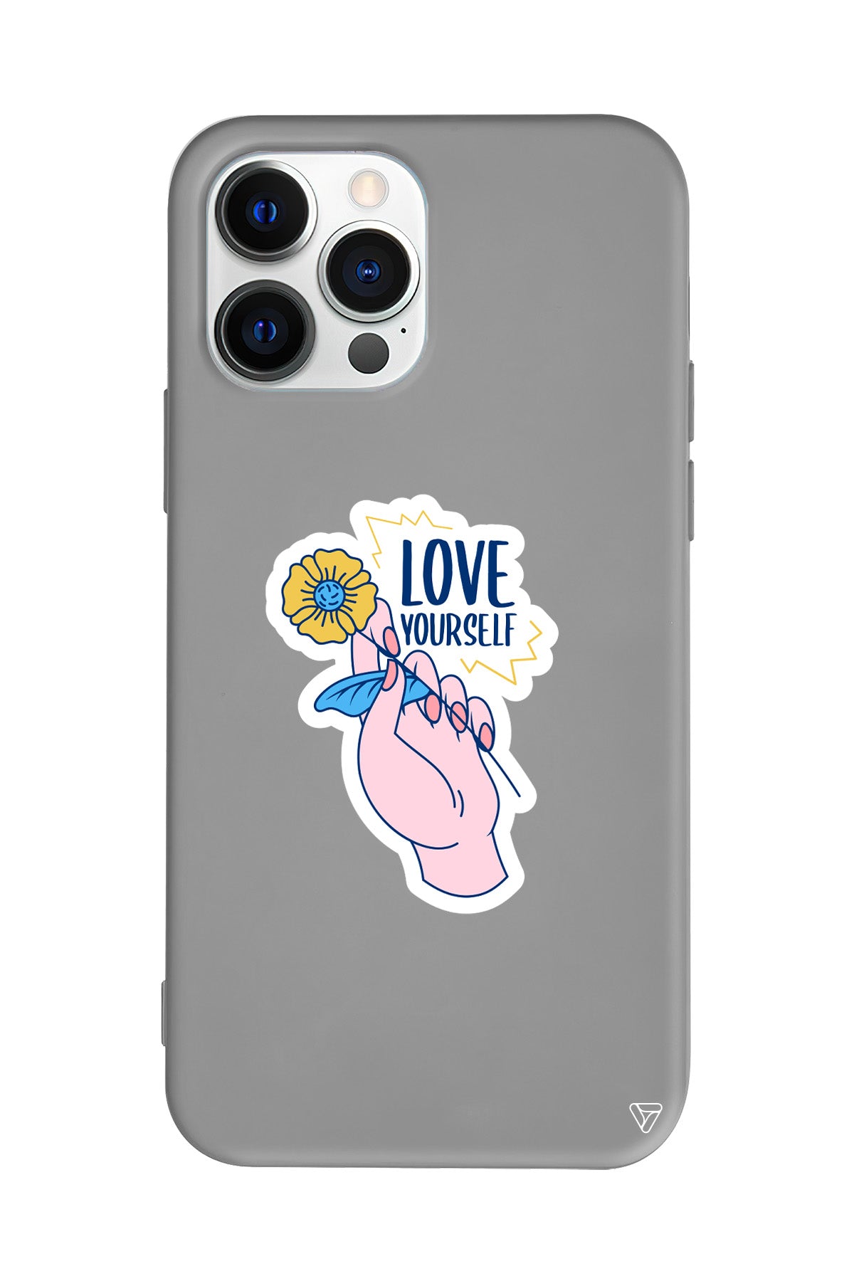 Love Yourself Lansman Model İçi Kadife Silikon Telefon Kılıfı