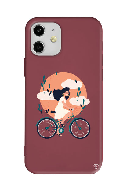 Flying On The Bike Lansman Model İçi Kadife Silikon Telefon Kılıfı