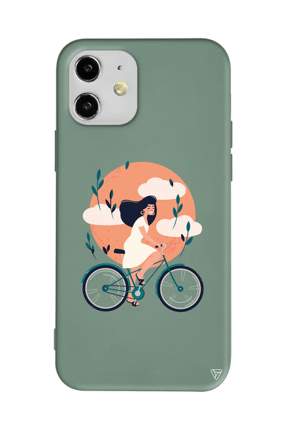 Flying On The Bike Lansman Model İçi Kadife Silikon Telefon Kılıfı