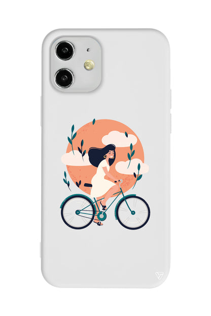 Flying On The Bike Lansman Model İçi Kadife Silikon Telefon Kılıfı