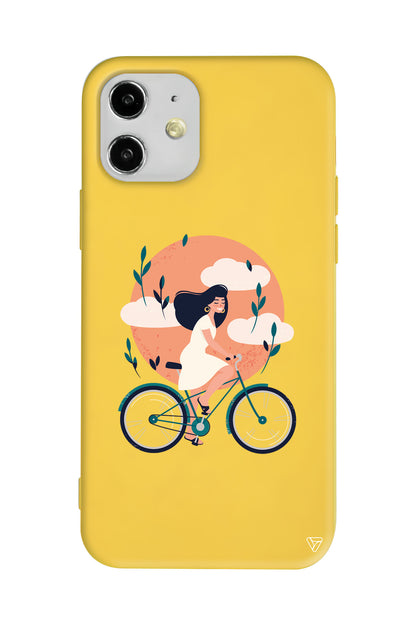 Flying On The Bike Lansman Model İçi Kadife Silikon Telefon Kılıfı