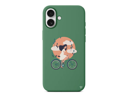 Flying On The Bike Lansman Model İçi Kadife Silikon Telefon Kılıfı