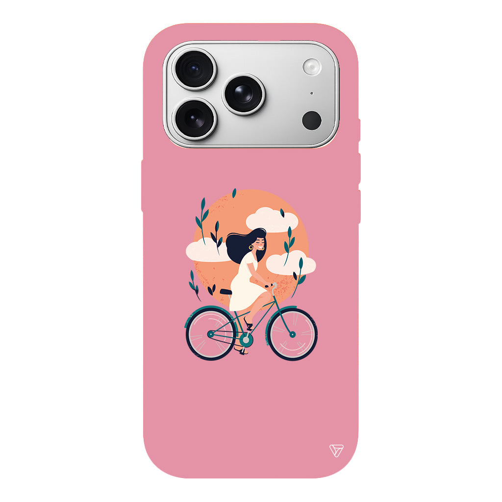 Flying On The Bike Lansman Model İçi Kadife Silikon Telefon Kılıfı