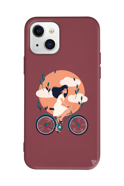 Flying On The Bike Lansman Model İçi Kadife Silikon Telefon Kılıfı – Plus Serisine Özel