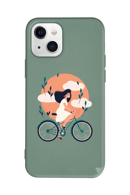 Flying On The Bike Lansman Model İçi Kadife Silikon Telefon Kılıfı – Plus Serisine Özel