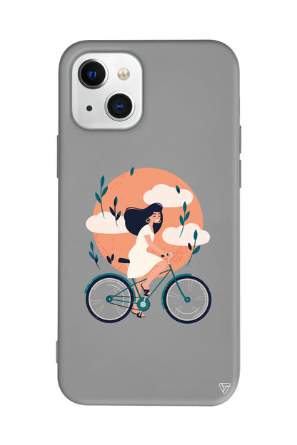 Flying On The Bike Lansman Model İçi Kadife Silikon Telefon Kılıfı – Plus Serisine Özel