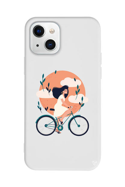 Flying On The Bike Lansman Model İçi Kadife Silikon Telefon Kılıfı – Plus Serisine Özel