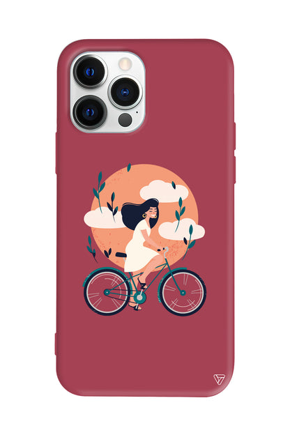 Flying On The Bike Lansman Model İçi Kadife Silikon Telefon Kılıfı