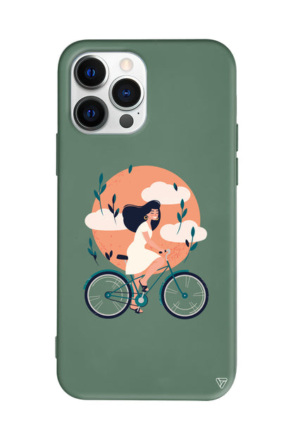 Flying On The Bike Lansman Model İçi Kadife Silikon Telefon Kılıfı