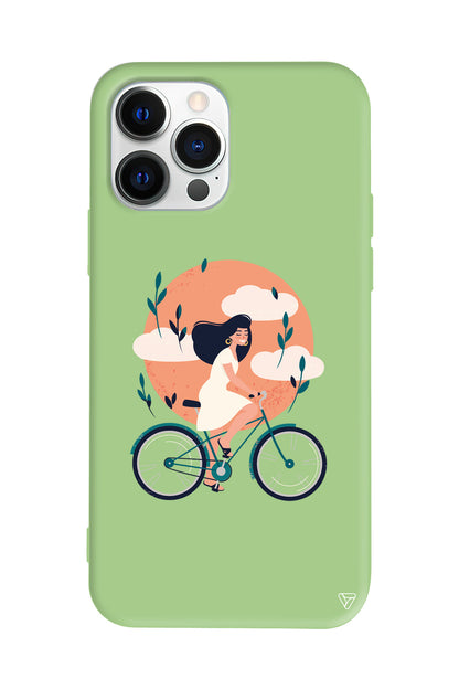 Flying On The Bike Lansman Model İçi Kadife Silikon Telefon Kılıfı