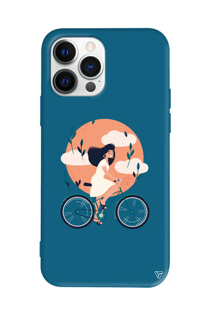 Flying On The Bike Lansman Model İçi Kadife Silikon Telefon Kılıfı