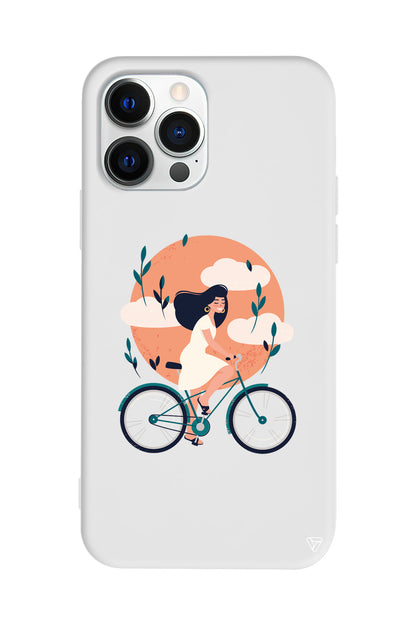 Flying On The Bike Lansman Model İçi Kadife Silikon Telefon Kılıfı