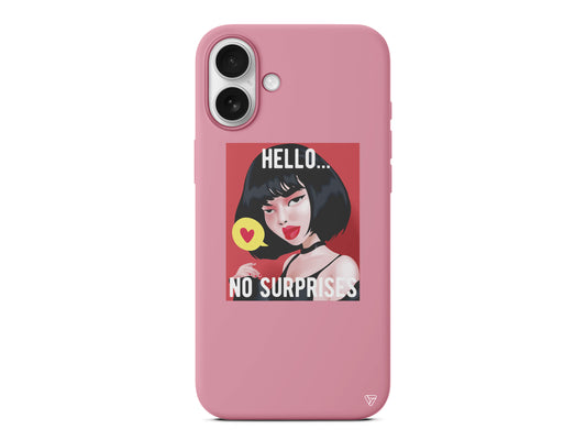 Hello... Lansman Model İçi Kadife Silikon Telefon Kılıfı – Plus Serisine Özel