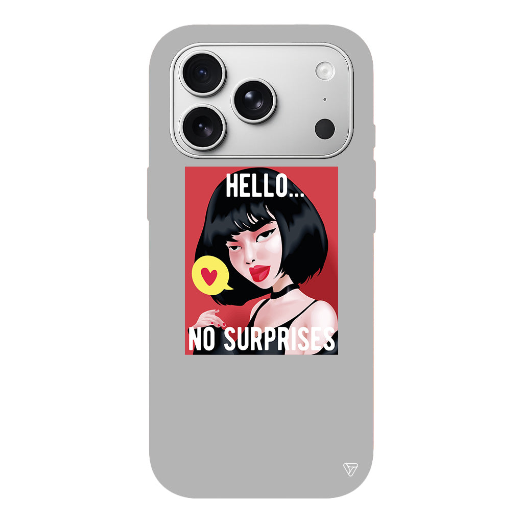 Hello... Lansman Model İçi Kadife Silikon Telefon Kılıfı