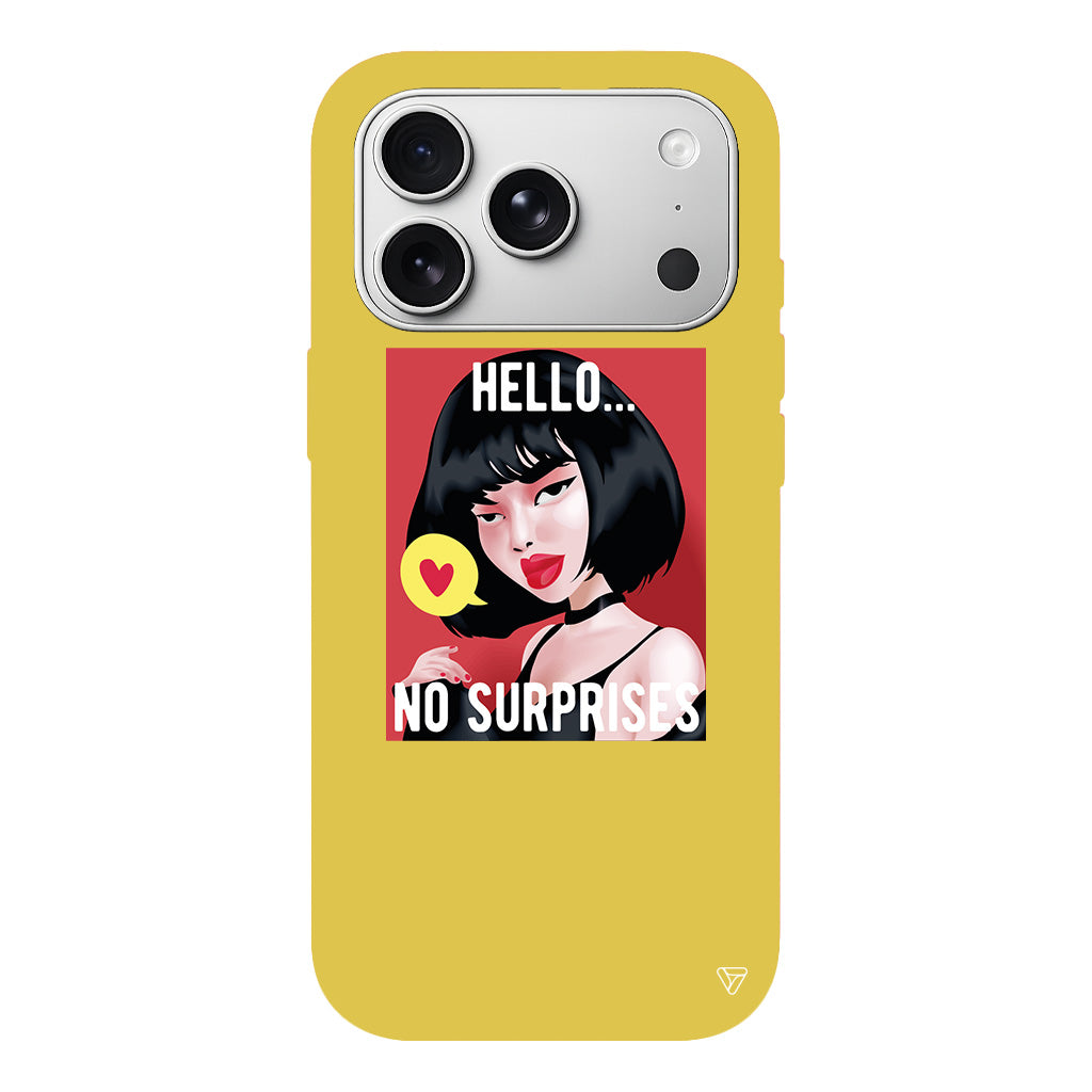 Hello... Lansman Model İçi Kadife Silikon Telefon Kılıfı