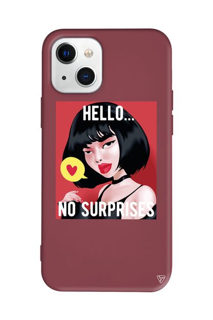 Hello... Lansman Model İçi Kadife Silikon Telefon Kılıfı – Plus Serisine Özel