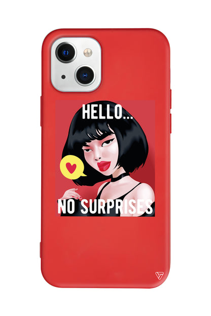 Hello... Lansman Model İçi Kadife Silikon Telefon Kılıfı – Plus Serisine Özel