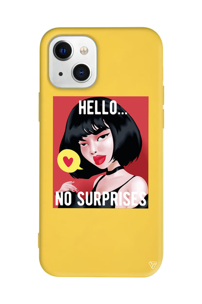 Hello... Lansman Model İçi Kadife Silikon Telefon Kılıfı – Plus Serisine Özel