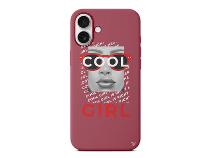 Cool Girl Lansman Model İçi Kadife Silikon Telefon Kılıfı