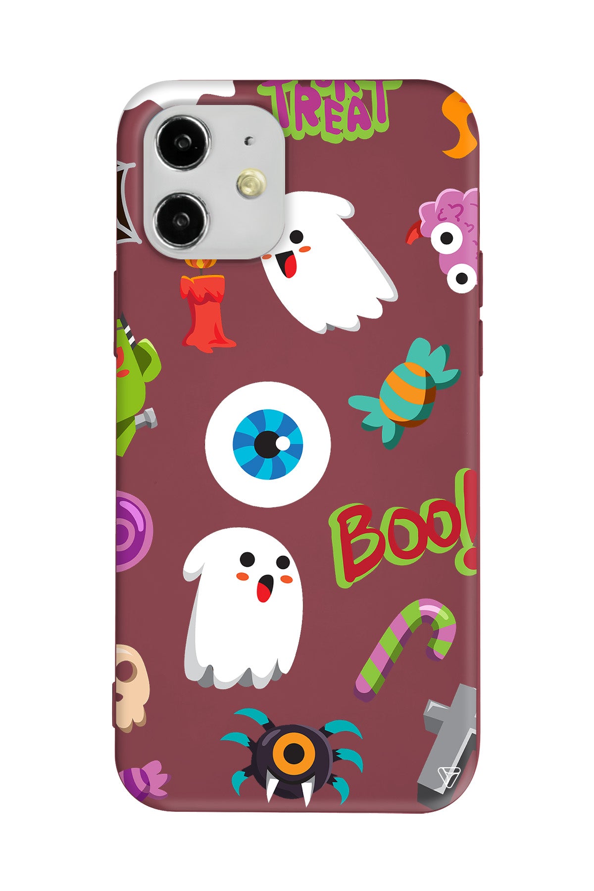 Halloween Trick Or Treat Lansman Model İçi Kadife Silikon Telefon Kılıfı