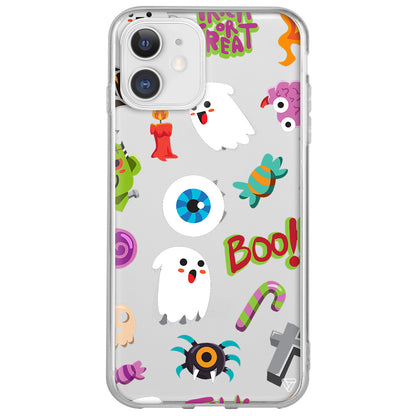 Halloween Trick Or Treat Lansman Model İçi Kadife Silikon Telefon Kılıfı