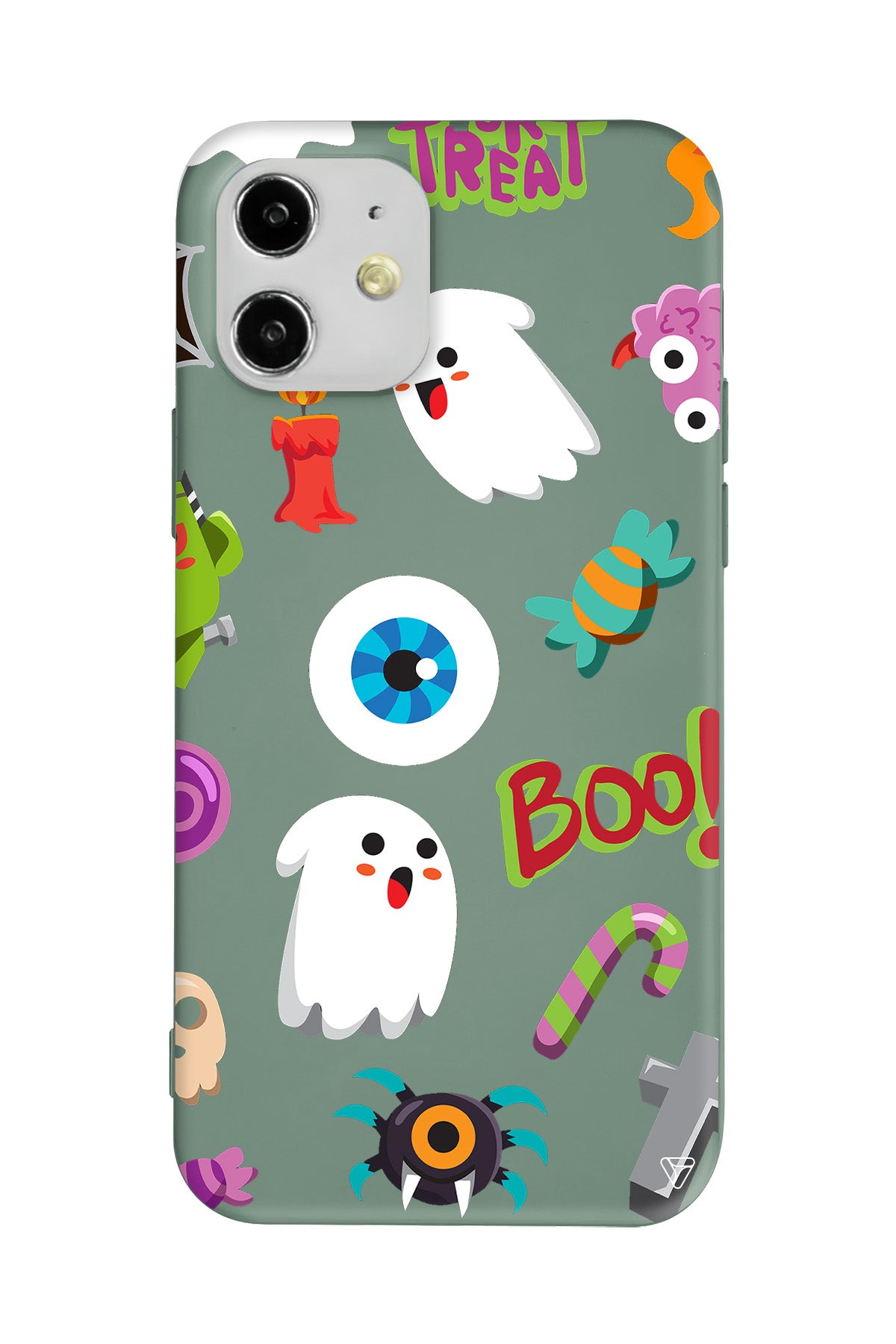 Halloween Trick Or Treat Lansman Model İçi Kadife Silikon Telefon Kılıfı