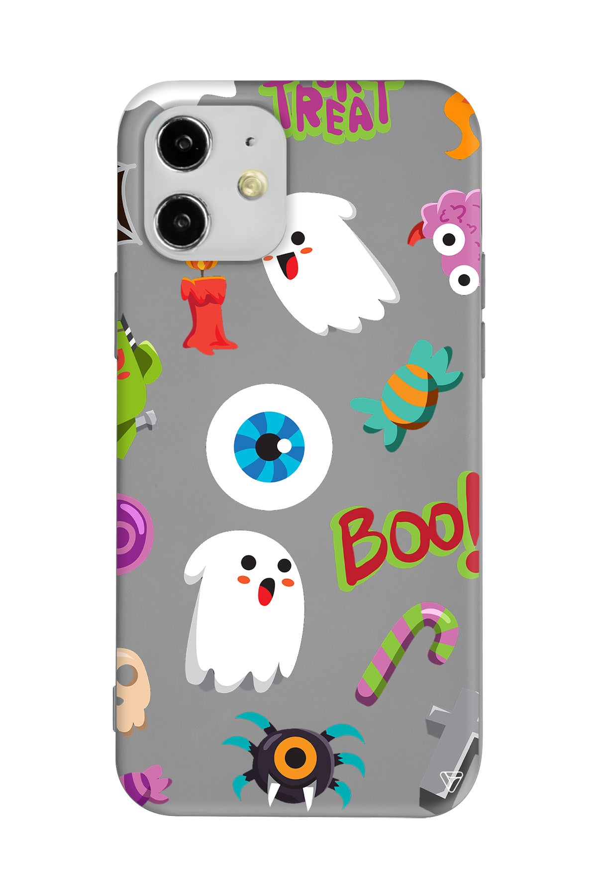 Halloween Trick Or Treat Lansman Model İçi Kadife Silikon Telefon Kılıfı