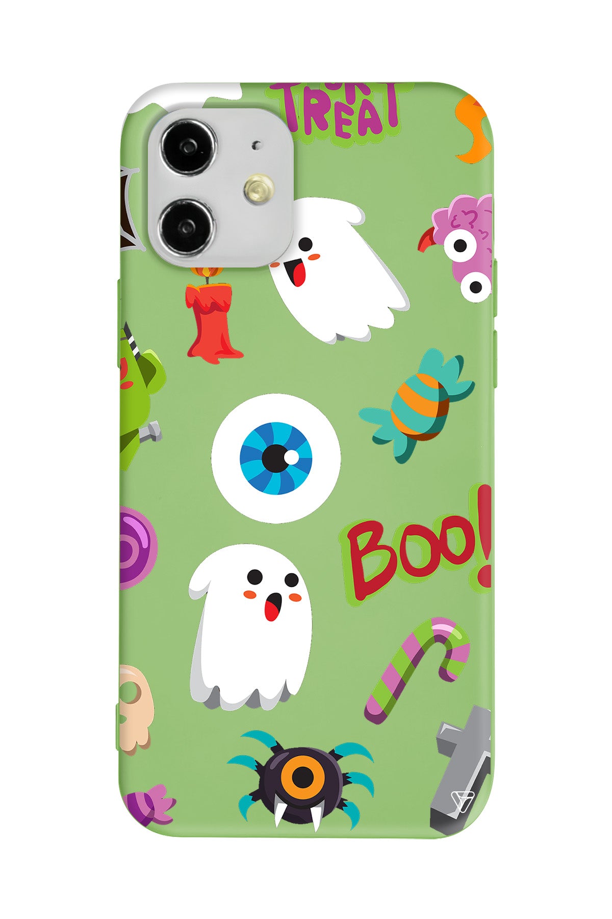 Halloween Trick Or Treat Lansman Model İçi Kadife Silikon Telefon Kılıfı