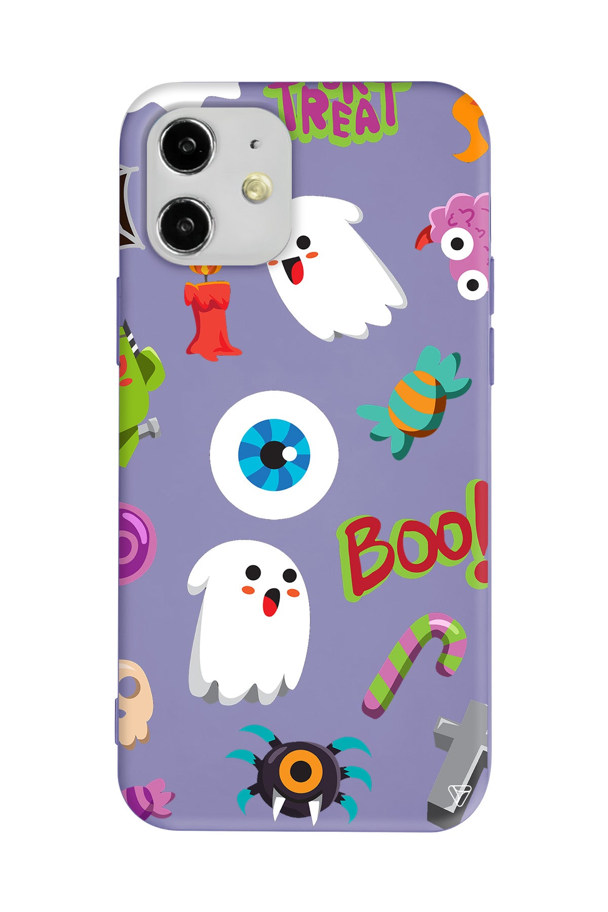 Halloween Trick Or Treat Lansman Model İçi Kadife Silikon Telefon Kılıfı