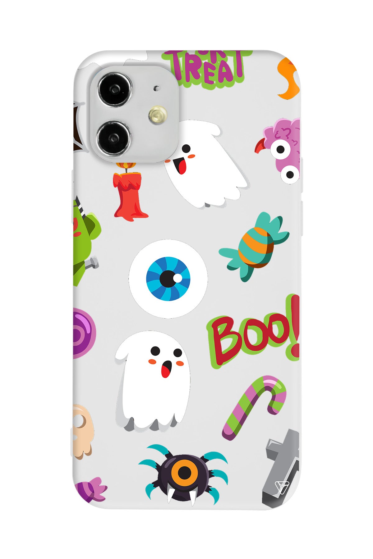 Halloween Trick Or Treat Lansman Model İçi Kadife Silikon Telefon Kılıfı