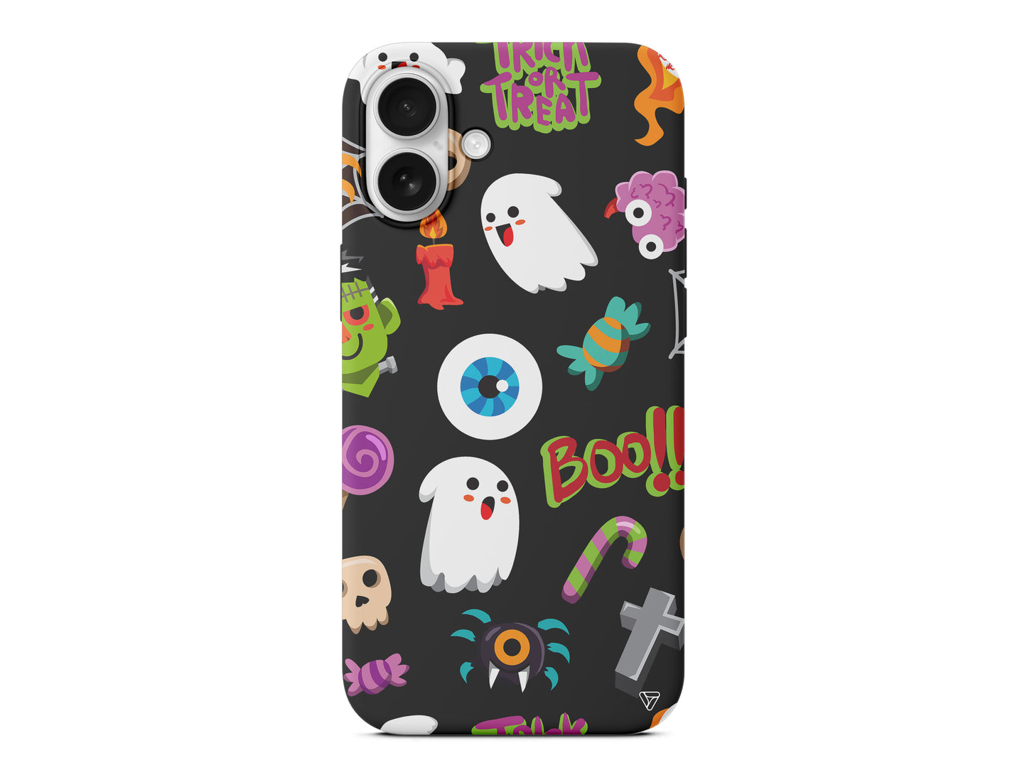 Halloween Trick Or Treat Lansman Model İçi Kadife Silikon Telefon Kılıfı