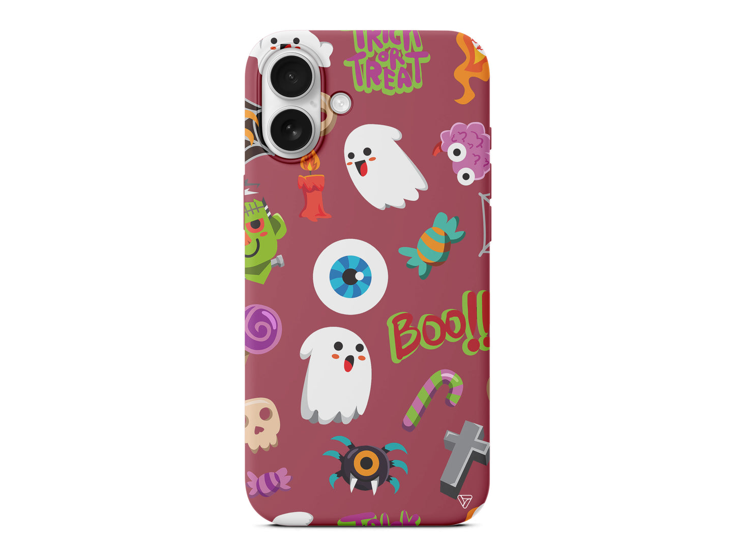 Halloween Trick Or Treat Lansman Model İçi Kadife Silikon Telefon Kılıfı – Plus Serisine Özel