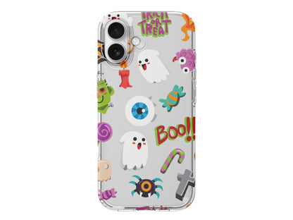 Halloween Trick Or Treat Lansman Model İçi Kadife Silikon Telefon Kılıfı