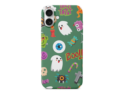 Halloween Trick Or Treat Lansman Model İçi Kadife Silikon Telefon Kılıfı