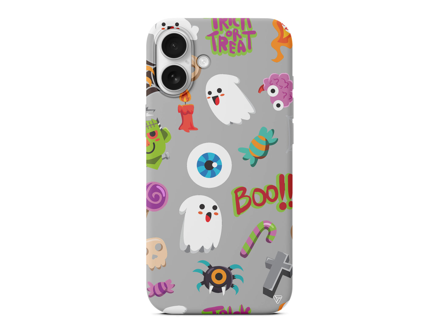 Halloween Trick Or Treat Lansman Model İçi Kadife Silikon Telefon Kılıfı – Plus Serisine Özel