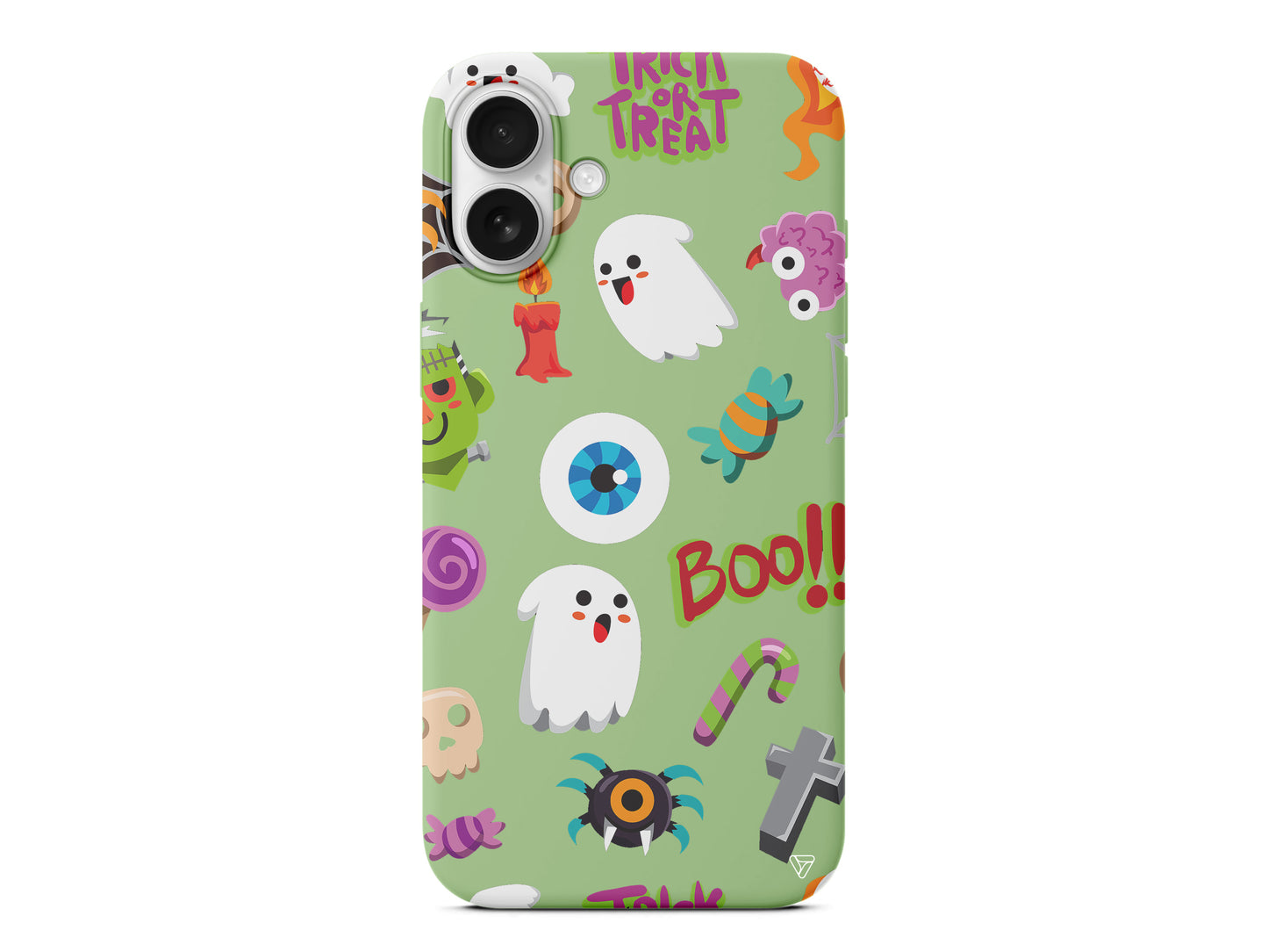 Halloween Trick Or Treat Lansman Model İçi Kadife Silikon Telefon Kılıfı – Plus Serisine Özel