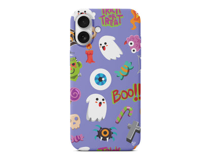 Halloween Trick Or Treat Lansman Model İçi Kadife Silikon Telefon Kılıfı