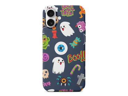 Halloween Trick Or Treat Lansman Model İçi Kadife Silikon Telefon Kılıfı