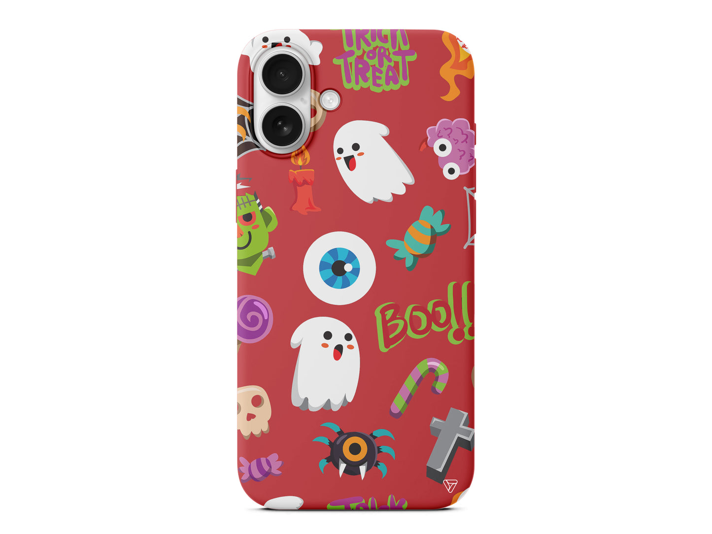 Halloween Trick Or Treat Lansman Model İçi Kadife Silikon Telefon Kılıfı – Plus Serisine Özel