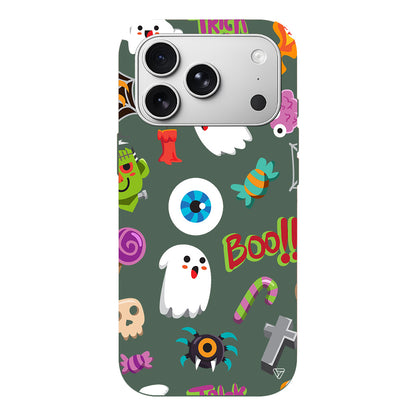 Halloween Trick Or Treat Lansman Model İçi Kadife Silikon Telefon Kılıfı